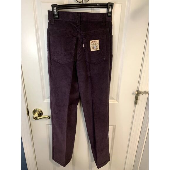 Vintage Levi's Womens Wear Deadstock Purple Corduroy Pants Size 5 - NWT - Picture 2 of 6